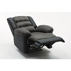 Acheter Habitat Et Jardin Fauteuil relax [ ]Buckingham[ ] - 85 x 93 x 100 cm - Noir / Gris foncé