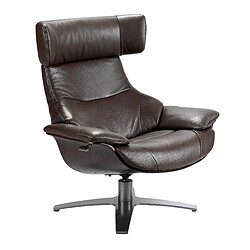 Angel Cerda angel_cerda Fauteuil pivotant - Cuir chocolat