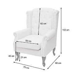 Mendler Fauteuil Chesterfield relax - Gris
