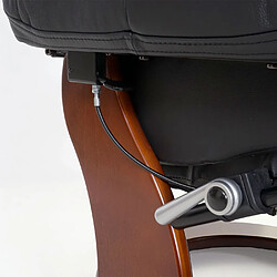 Mendler Fauteuil de relaxation pivotant - Noir pas cher