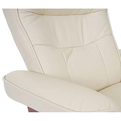 Mendler Fauteuil de relaxation pivotant - Crème