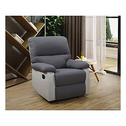 Habitat Et Jardin Fauteuil relax Lincoln - 90 x 89 x 103 cm - Blanc/Gris clair