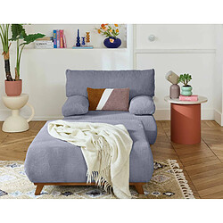 Bestmobilier Fauteuil Cristal convertible - Bleu gris