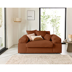 Lisa Design Aspen - Fauteuil XL - assise profonde - velours côtelé