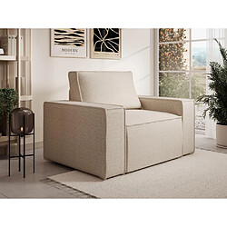Fauteuil texturé Beige AMELIA Vente-Unique