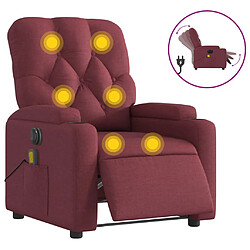 vidaXL Fauteuil de Massage Inclinable Électrique, Chaise de Relaxation avec Dossier et Repose-Pied Réglables, Siège de Salon Salle de Séjour, Moderne, Noir Tissu