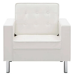 Helloshop26 Fauteuil club - Blanc