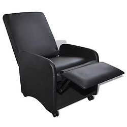Helloshop26 Fauteuil lounge - Noir