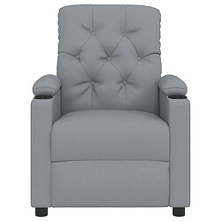 Avis vidaXL Fauteuil Inclinable Gris clair Tissu