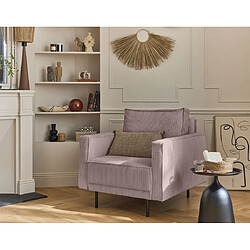 Lisa design Fauteuil Charlie velours - Rose