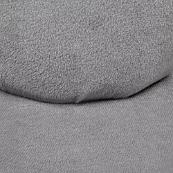 Helloshop26 Fauteuil lounge main velours - Gris