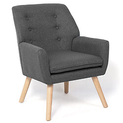 Idmarket Fauteuil NAT Gris Anthracite