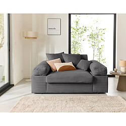 Lisa Design Aspen - Fauteuil XL - assise profonde - velours côtelé