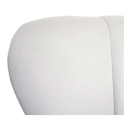 Mendler Fauteuil lounge velours - Crème beige pas cher