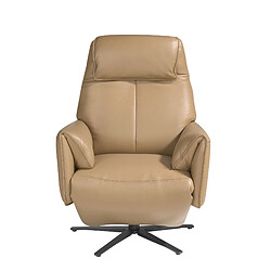 Angel Cerda Fauteuil relax en cuir pivotant arena