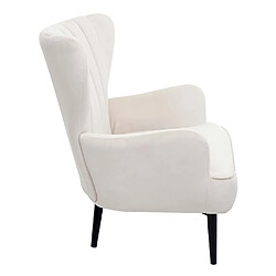 Avis Mendler Fauteuil lounge velours - Crème beige