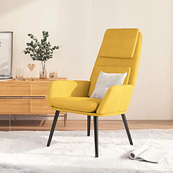 VidaXL Relax Jaune Chaise de relaxation - Tissu moutarde - Confort d'assise