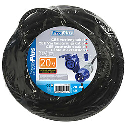 ProPlus Rallonge CEE 20 m - Noir/Bleu pas cher