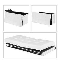 Helloshop26 Banc Rangement - Blanc