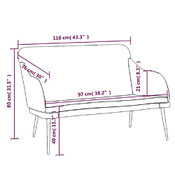 Helloshop26 Banquette velours - Noir pas cher