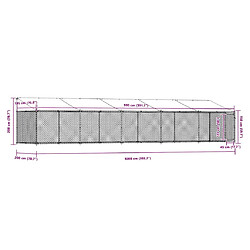 vidaXL Cage avec Toit et Porte 20 m² pas cher