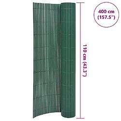 vidaXL Clôture de jardin PVC double face - 110x400 cm pas cher