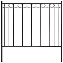 vidaXL Clôture de jardin en cercle - Acier 1,7x1 m