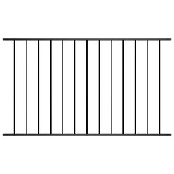 vidaXL Panneau de clôture 1,7x1,25 m noir