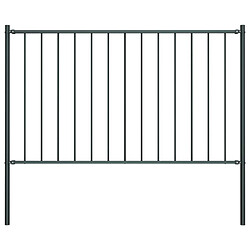 vidaXL Panneau de clôture acier avec poteaux - Anthracite