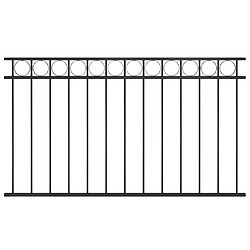 vidaXL Panneau clôture acier 1,7x0,8 m Noir