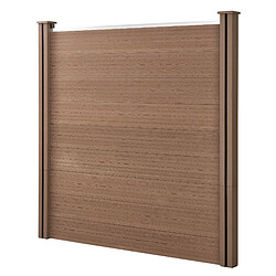 Neuholz Neu.holz Clôture Bois Composite 183 x 187 cm Marron