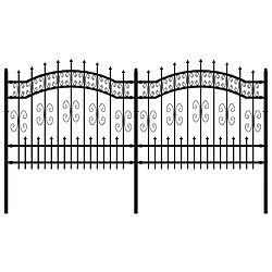 vidaXL Clôture jardin sommet de lance