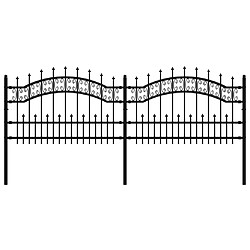 VidaXL Clôture de jardin - Noir