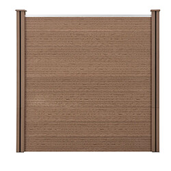 Neuholz Neu.holz Clôture Bois Composite 183 x 187 cm Marron
