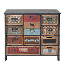 Mendler Commode 4 tiroirs - Multicolore