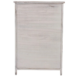Mendler Commode shabby chic 4 tiroirs - Blanc