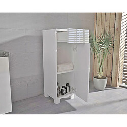 Avis Tendance DUSINE LAVEO 30 CM - Meuble salle de bain - Blanc laqué
