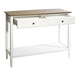 Avis Atmosphera Console design bois Solen - L. 110 x H. 85 cm - Blanc