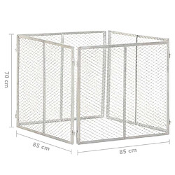 VidaXL Composteur 85x85x70 Fer galvanisé pas cher