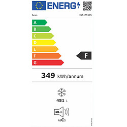 BEKO HSA47530N - Congélateur Coffre 451L Blanc