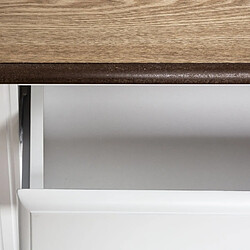 Atmosphera Console design bois Solen - L. 110 x H. 85 cm - Blanc pas cher