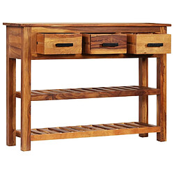 Helloshop26 Buffet bahut armoire console meuble de rangement avec 3 tiroirs 110 cm bois massif de sesham 4402293
