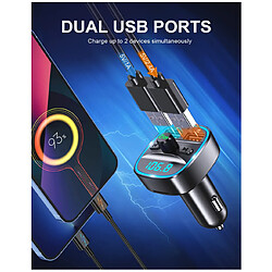 Chrono Transmetteur FM Bluetooth voiture écran LED