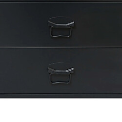 Helloshop26 Buffet console industriel 4 tiroirs - Noir pas cher