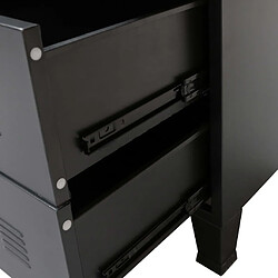 Acheter Helloshop26 Buffet console industriel 4 tiroirs - Noir