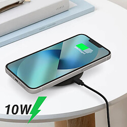 Avis Akashi Chargeur sans fil QI 10W - Design rond, Noir