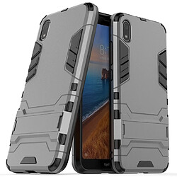 Béquille Gris | Xiaomi Redmi 7A Coque en TPU hybride - Protection anti-rayures - Support intégré