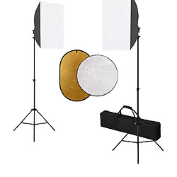 vidaXL Kit de studio photo - Boîte à lumière et réflecteur