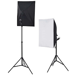 vidaXL Kit Studio Fond et Boîtes à Lumière pas cher