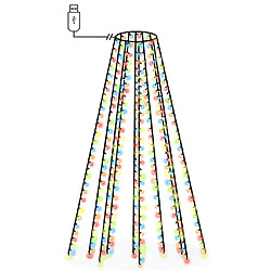 VidaXL Guirlande 250 LED Multicolore